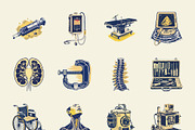 Vintage Medical illustrations, a Healthcare Illustration by Creative Stall (Thumbnail 9 of 9)