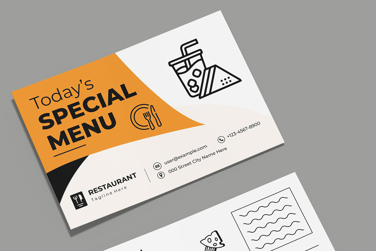Special Food Restaurant Postcard, a Card Template by MightyDesign (Photo 3 of 8)