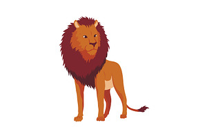 Proud powerful lion character. King, an Animal Illustration by the8monkey