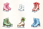 Winter Ice Skates Clipart, an Illustration by CrexoraLab (Thumbnail 3 of 5)