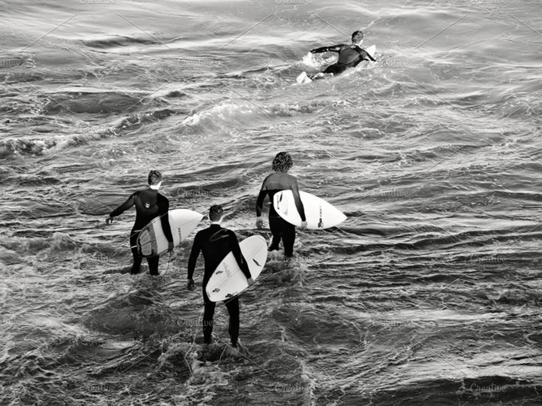 Surfers Coming On The Stage