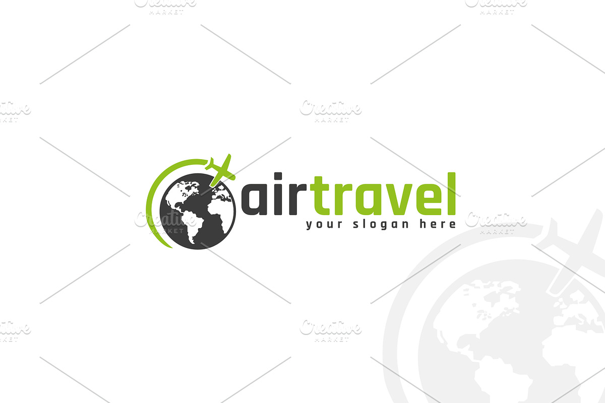Travel agency world with plane logo, a Branding & Logo Template by Kreative Labs (Photo 1 of 2)