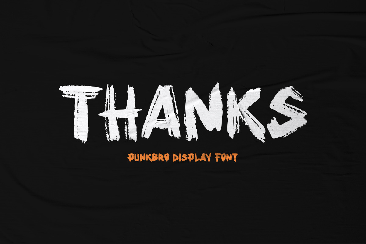 Punkbro- Brush Display Font, a Handwritten Font by Samtiv Studio (Photo 7 of 7)