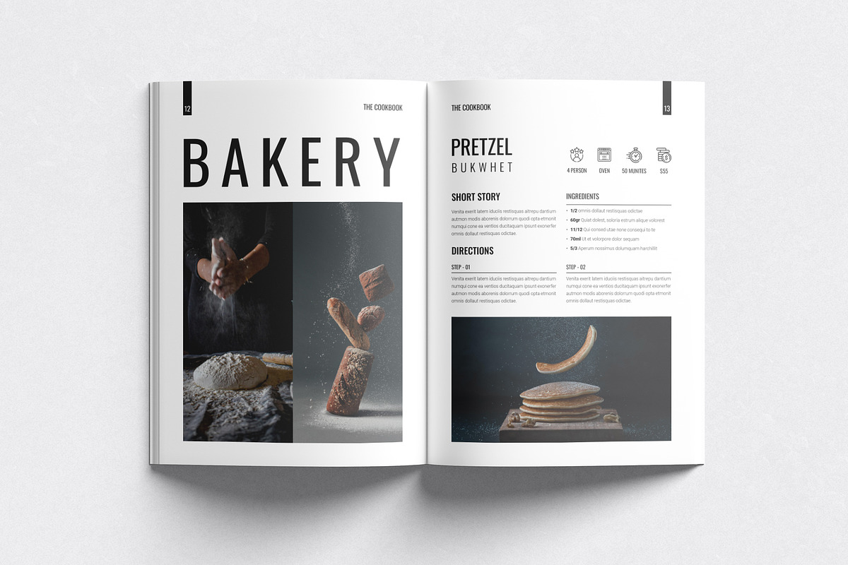 Cookbook Template, a Magazine Template by DesignCrest (Photo 7 of 13)