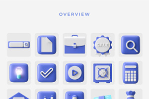 3D Icons C4D File & PNG