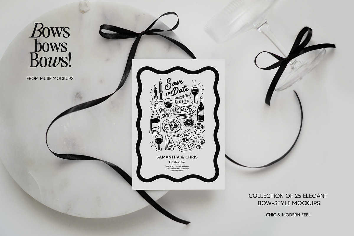 Bows Bows Bows! Chic Card Mockups, a Product Mockup by Muse Mockups (Photo 9 of 12)
