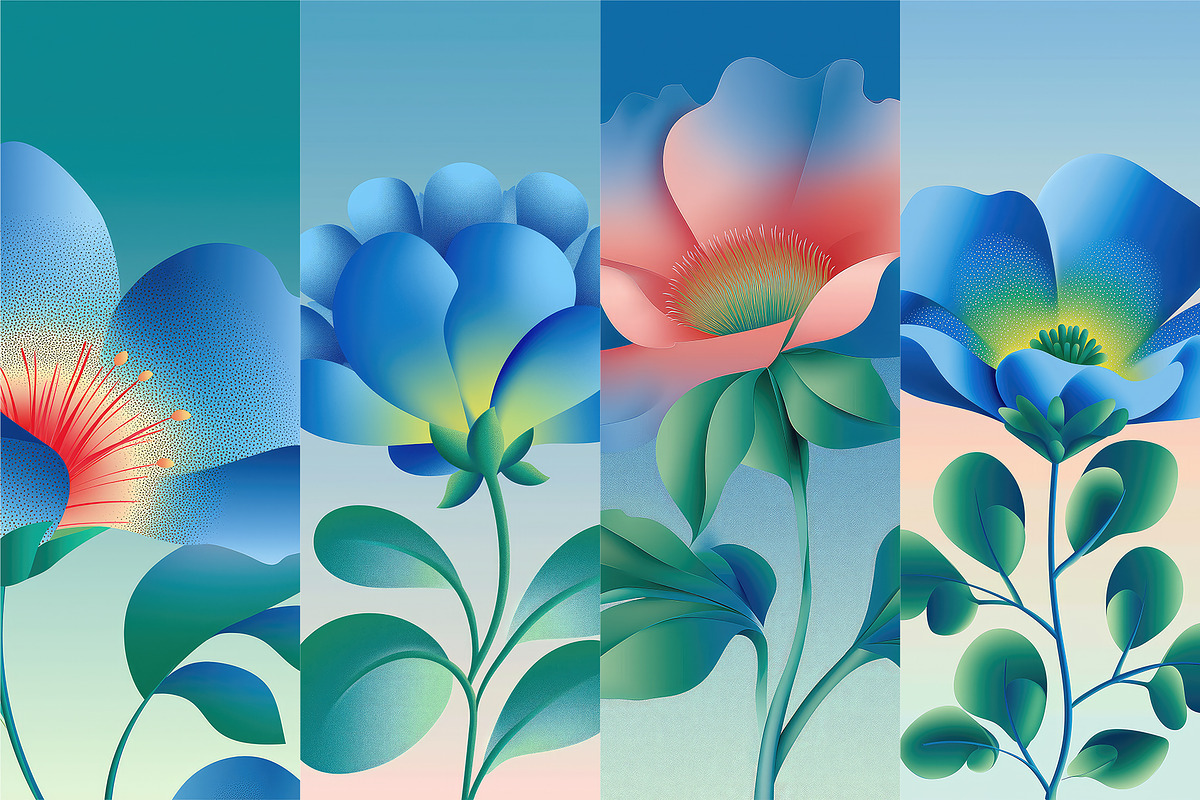 50 Digital Flower Image Collection, a Background Graphic by MindMuse (Photo 6 of 7)