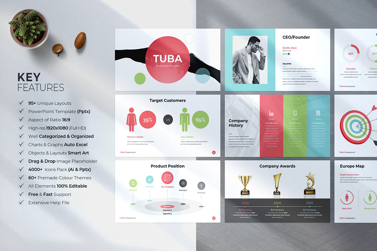 TUBA PowerPoint Template, a Presentation Template by WhiteGraphic (Photo 2 of 16)