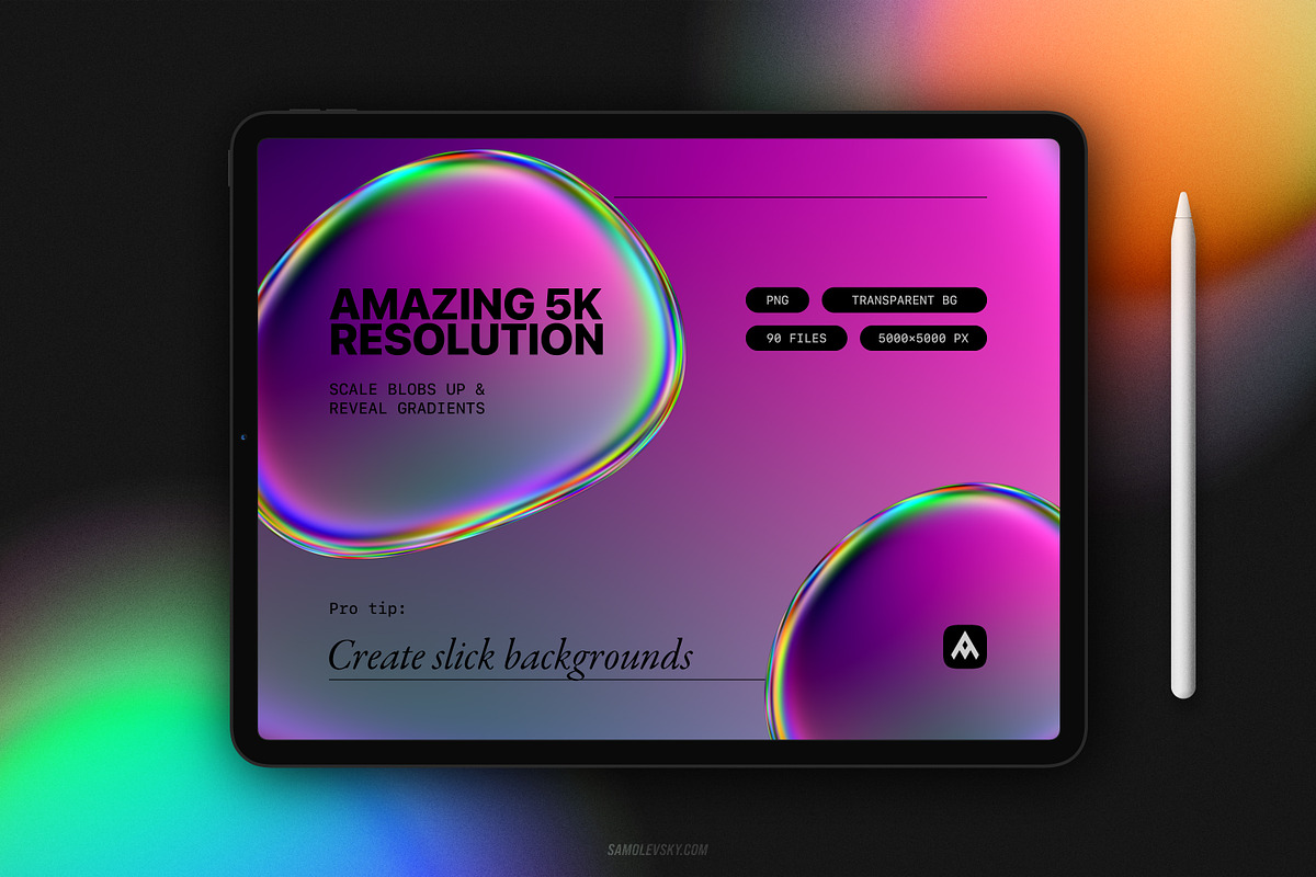 Iridescent Blob Shapes Collection, an Object Graphic by Samolevsky (Photo 7 of 13)