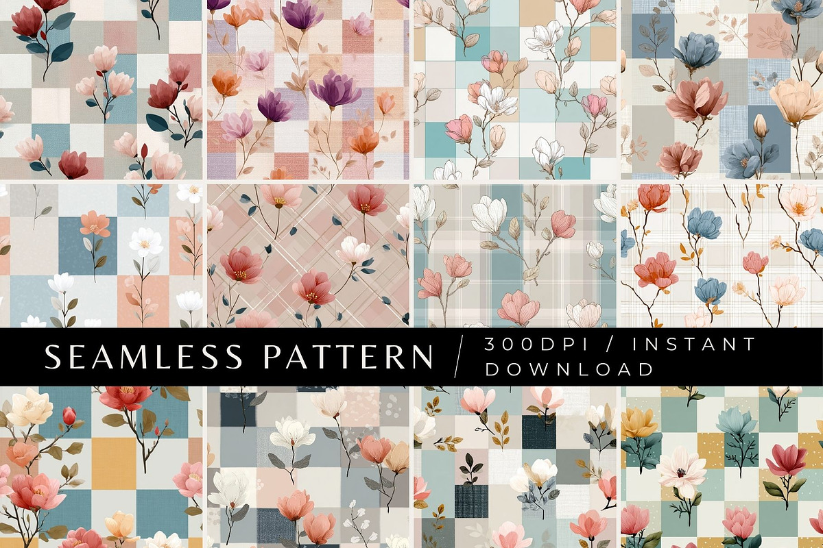 12 Soft Seasons Seamless Patterns, a Pattern Graphic by Inknfolly (Photo 1 of 7)
