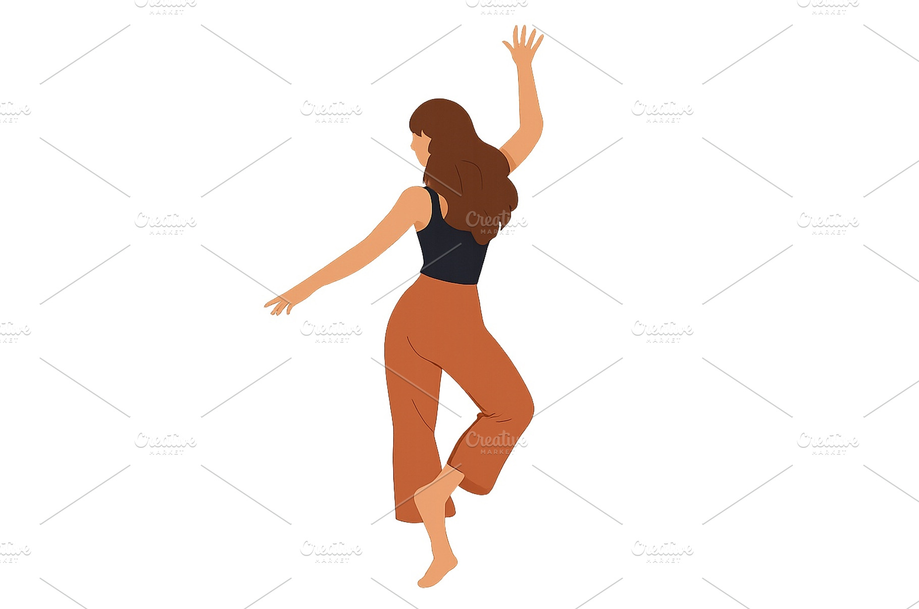 Dance movement of a woman in casual, an Arts & Entertainment Photo by ZinetroN