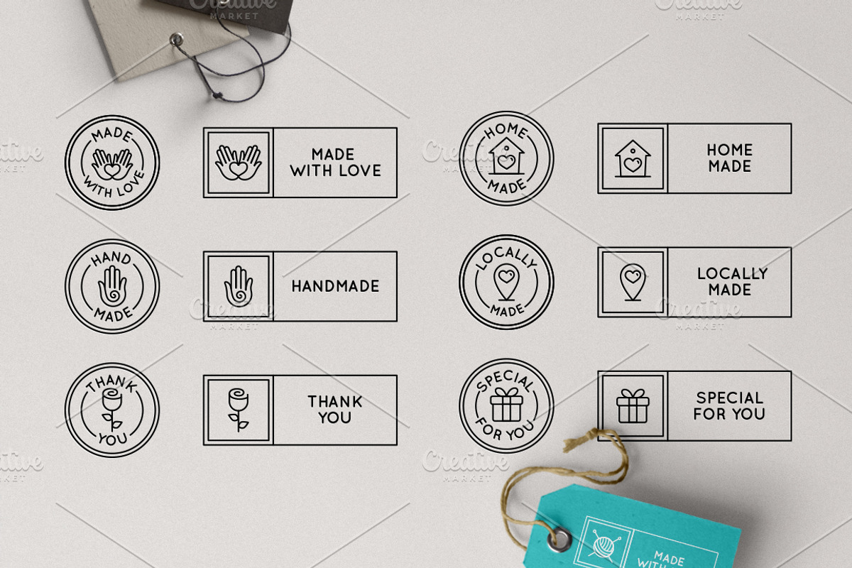 Handmade - handcrafted goods badges, a Graphic by venimo (Photo 2 of 7)