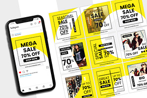 Sale Instagram Post Puzzle Template, a Social Media Template by Artnivora.Std