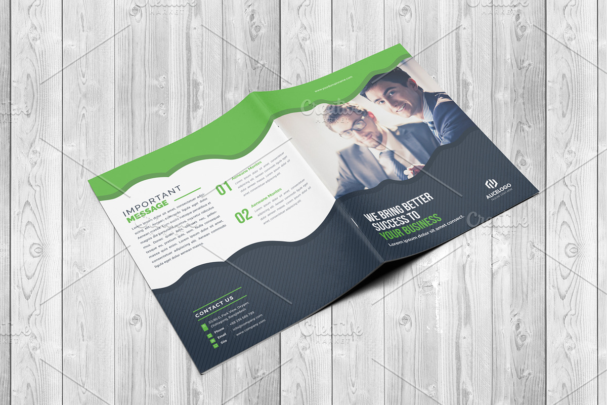 Corporate Bi-Fold Brochure Template, a Brochure Template by Alice_s (Photo 1 of 8)