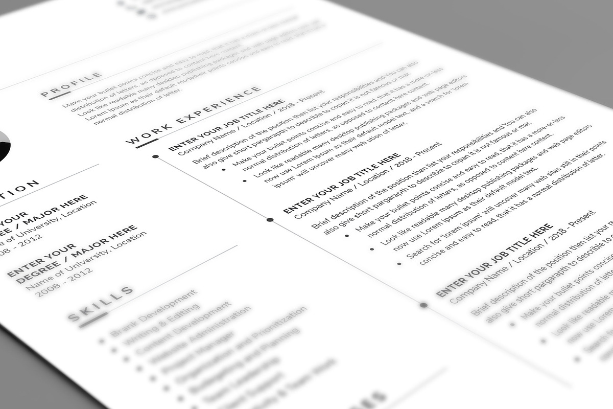 Resume/CV, a Resume Template by SlideCo (Photo 3 of 8)
