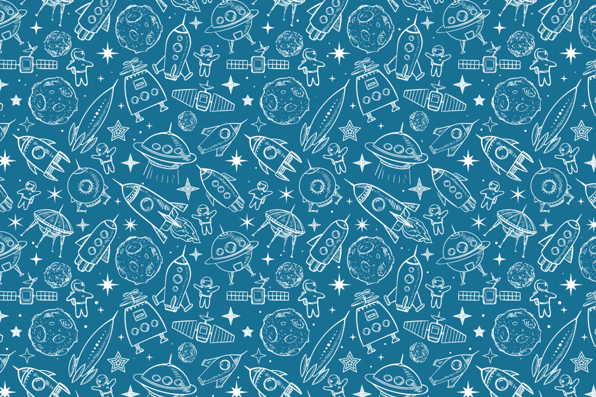 Astronomy and space doodle elements, a Technology Illustration by Elina_Li (Photo 16 of 18)