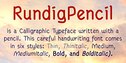 RundigPencil, a Handwritten Font by Ingrimayne Type (Thumbnail 1 of 7)