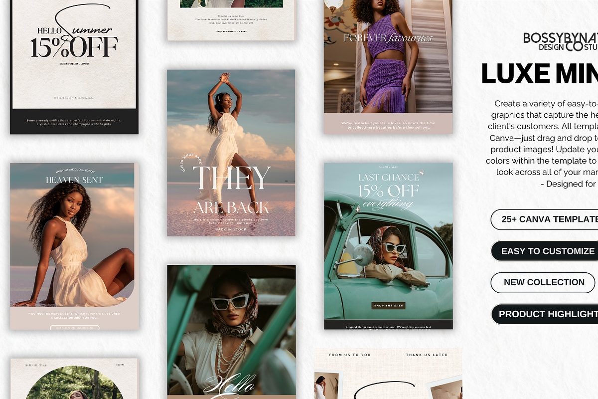 LUXE MINIMAL | Email Templates Canva, a Templates & Theme by BossyByNature Designs (Photo 5 of 5)