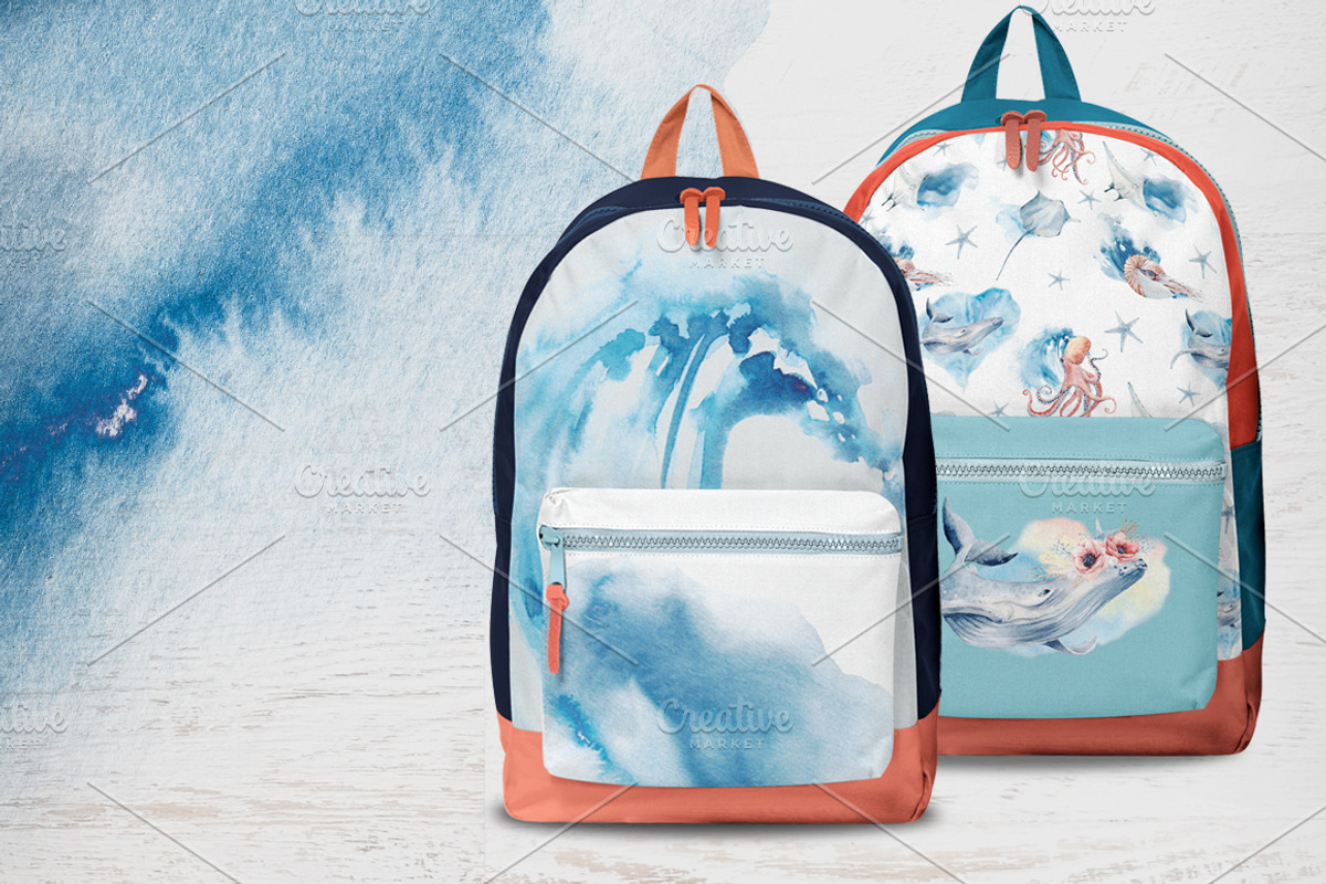 DEEP OCEAN Watercolor set, an Illustration by Lemaris (Photo 8 of 8)