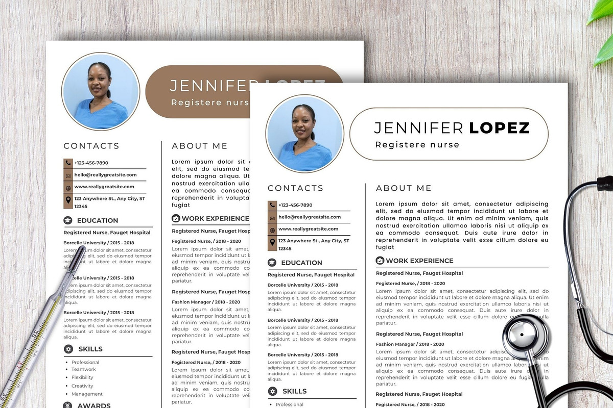 registered nurse resume template, a Resume Template by iloveTemplate (Photo 1 of 3)
