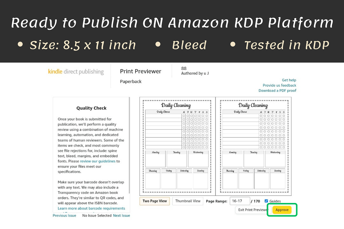 Editable Cleaning Planner Template, a Print Template by POC Digital (Photo 5 of 6)