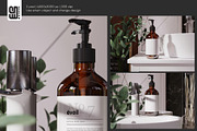 Amber Glass Pump Bottle Mockup, a Household Mockup by SD Mockup (Thumbnail 3 of 4)