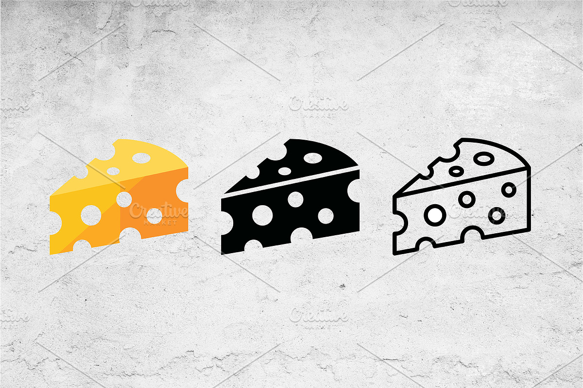 Cheese Wedge Icon Set Vector, an Outline Icon by Artonix (Photo 2 of 2)