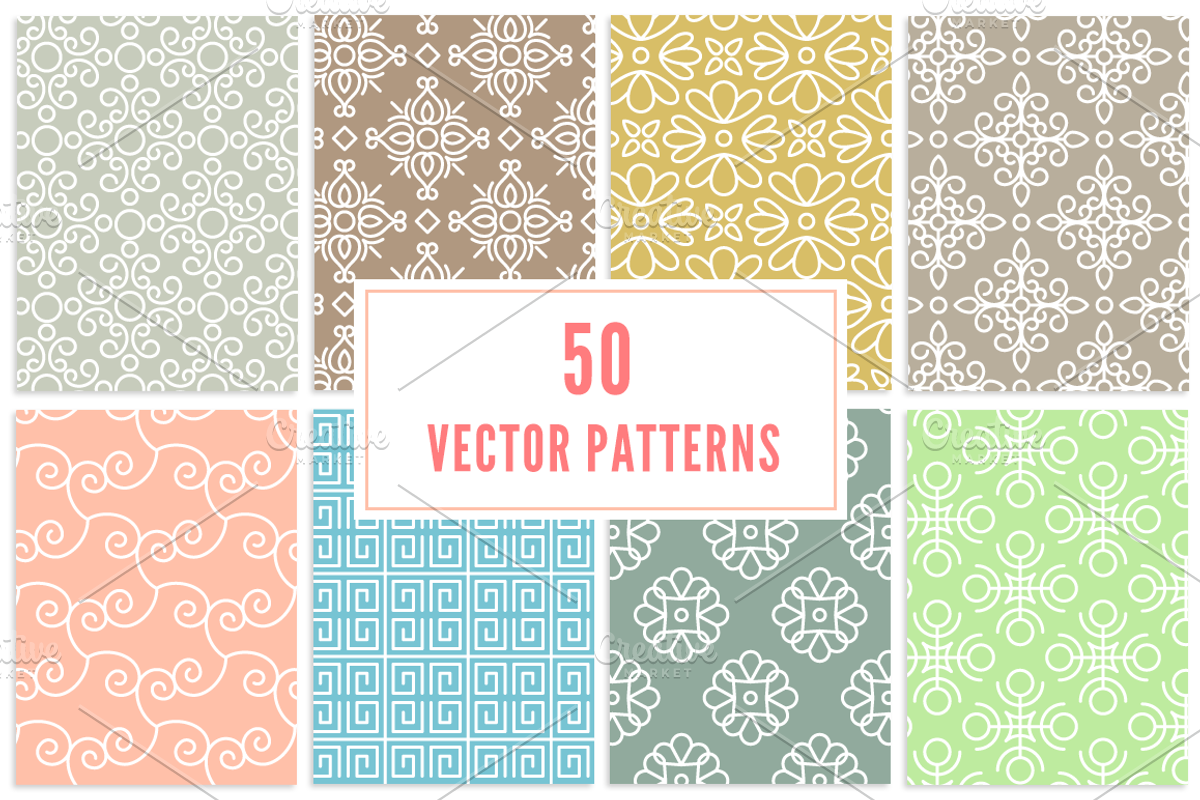 seamless linear vector patterns, a Pattern Graphic by DeepDesign (Photo 1 of 4)