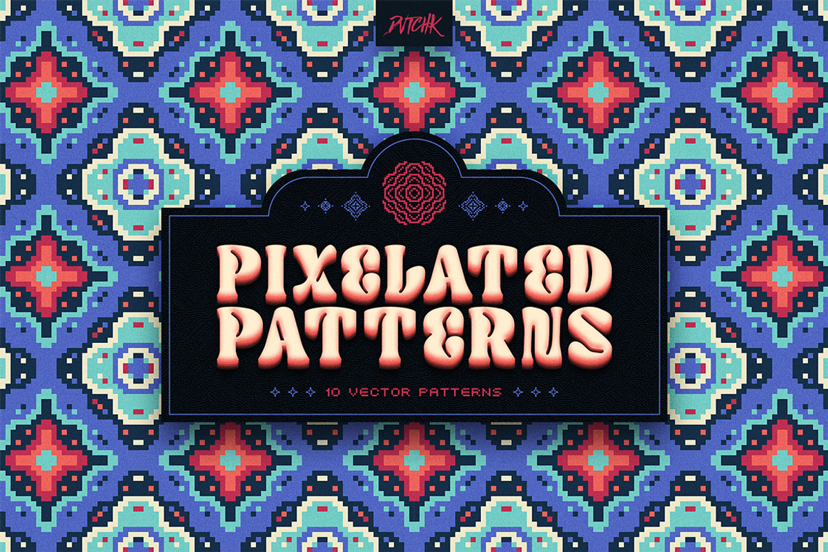 Pixel Mosaic Patterns | Vol. 05, a Pattern Graphic by dvtchk (Photo 2 of 10)