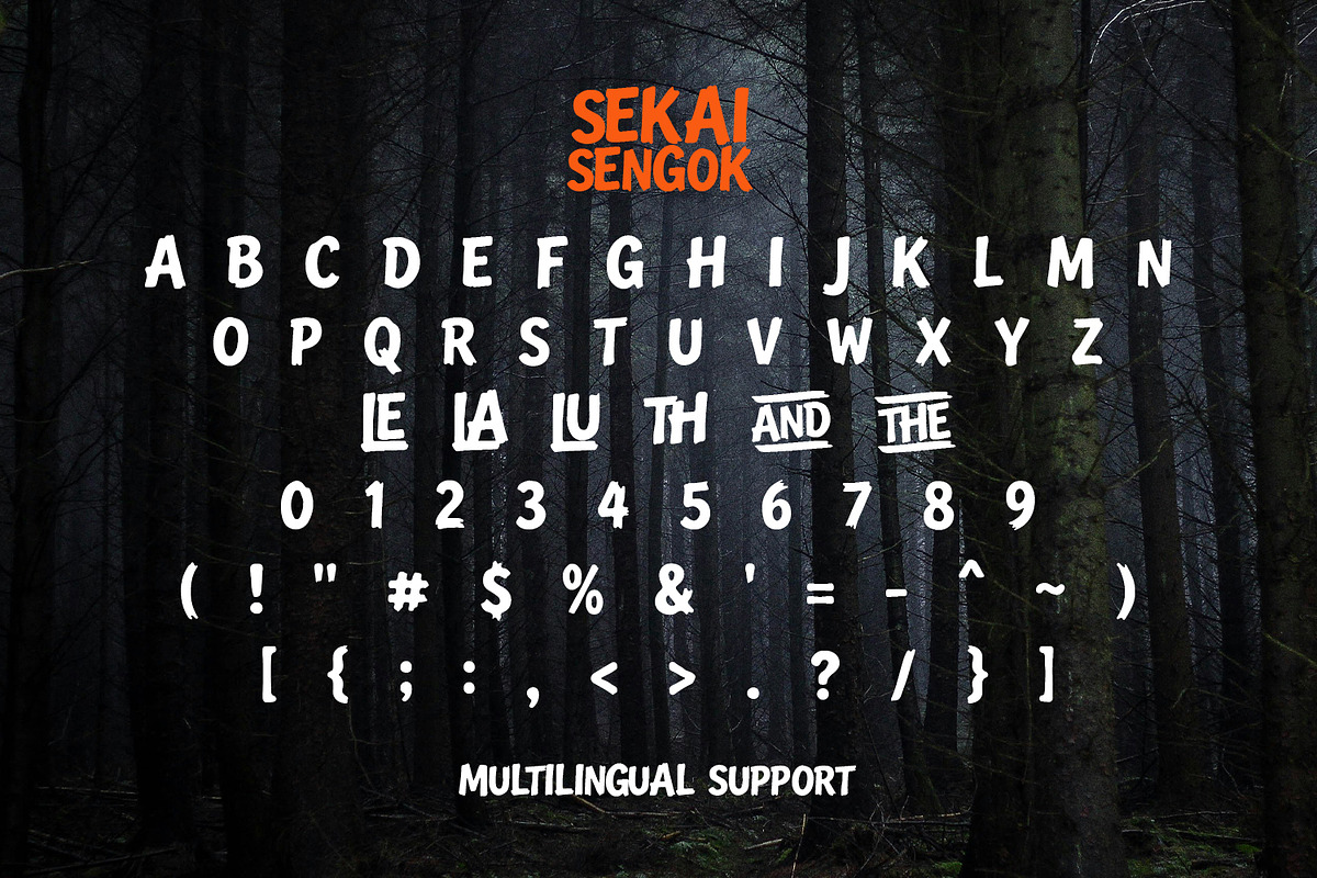 Sekai Sengok Halloween Brush Marker, a Handwritten Font by Maulana Creative (Photo 6 of 7)