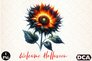Welcome Halloween,Sunflower PNG, an Illustration by DreamCafeArt (Thumbnail 1 of 7)