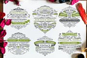 SET of vintage frames and badges, a Decorative Illustration by ARSCOR (Thumbnail 4 of 5)