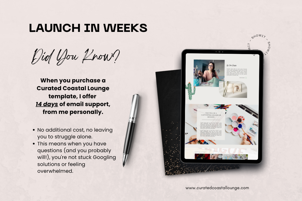 Nina Showit Website Template for Creatives | Curated Coastal Lounge preview 7