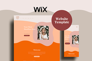 WIX Website Template Colorful Retro