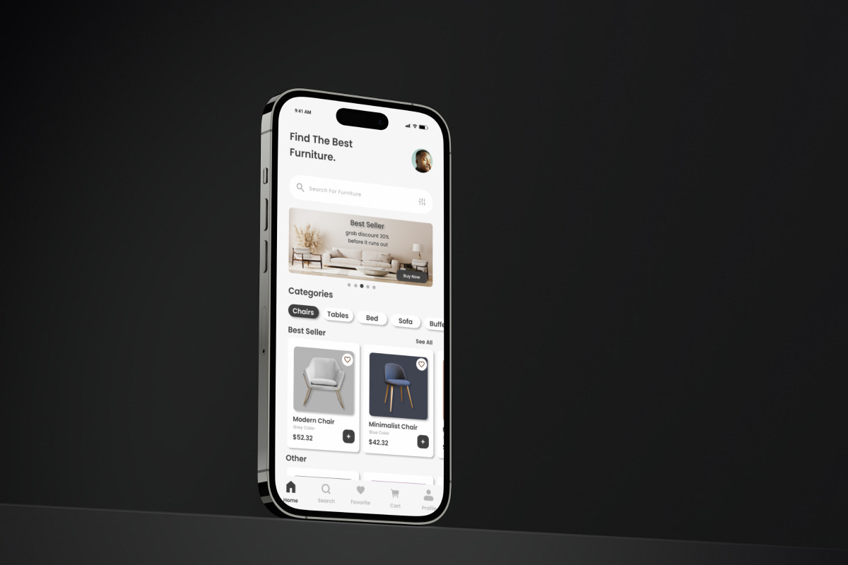 Furni Find - Furniture Mobile App, an App Template by trabaskriya (Photo 5 of 5)