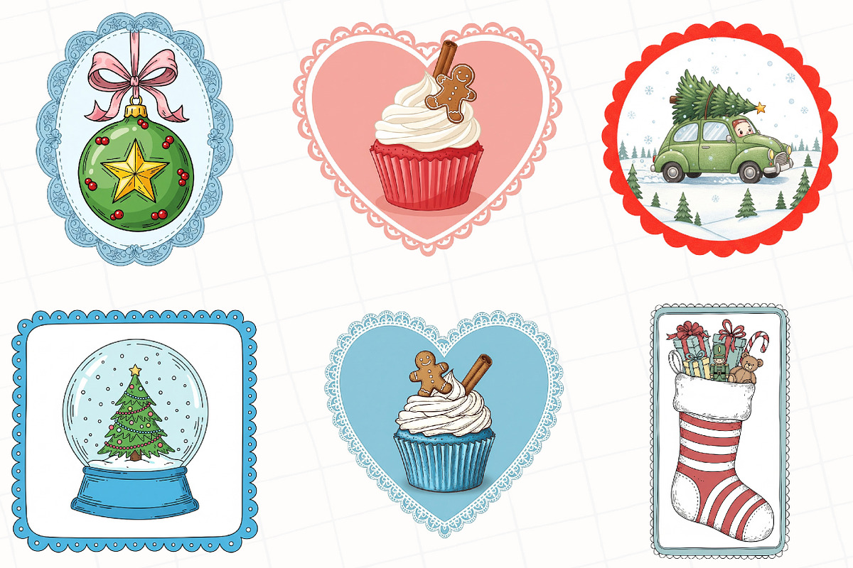Christmas Frame Sublimation, an Illustration by OK Design (Photo 2 of 5)