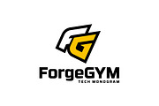 GYM Logo - FG Letter Logo Monogram, a Branding & Logo Template by Template Dealer (Thumbnail 2 of 3)