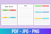 Editable 1 Year Habit Tracker, a Stationery Template by Designmela01 (Thumbnail 3 of 4)