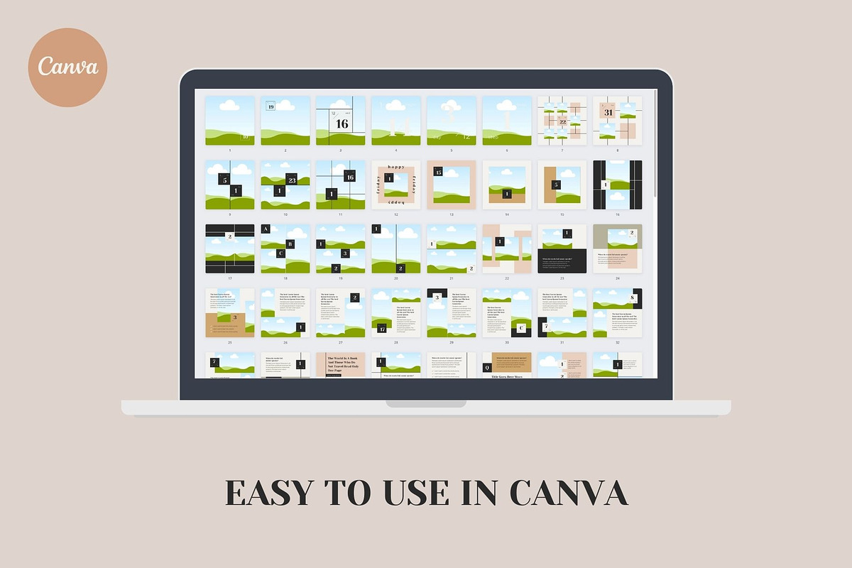 Instagram Calendar Post Templates, a Social Media Template by Keikoya (Photo 3 of 13)