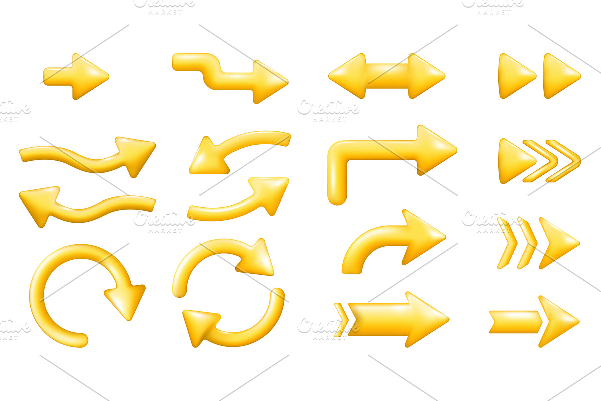 Arrows 3D Illustrations, an Object Illustration by alexdndz