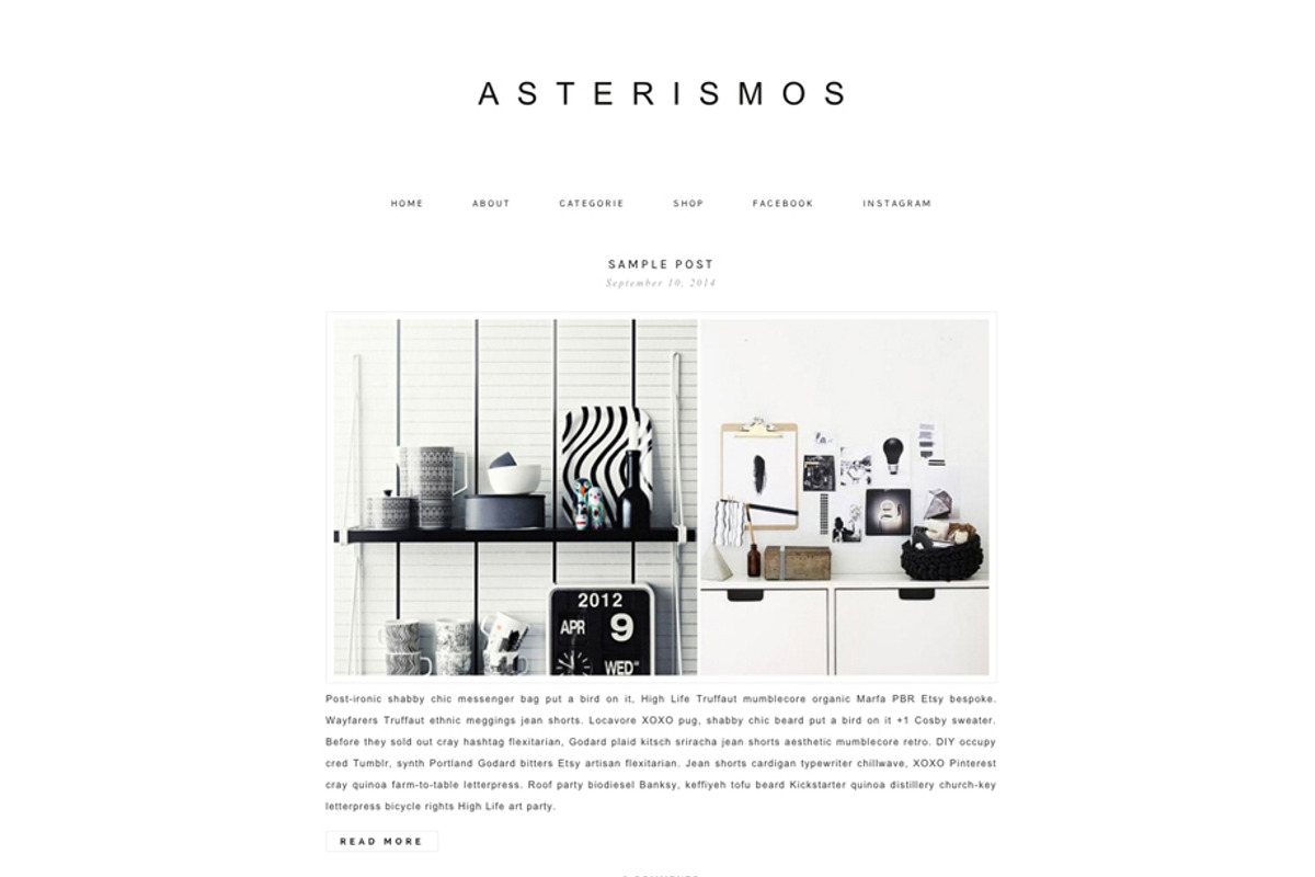 Responsive WP Theme - Asterismos, a WordPress Template by Light Morango (Photo 2 of 3)