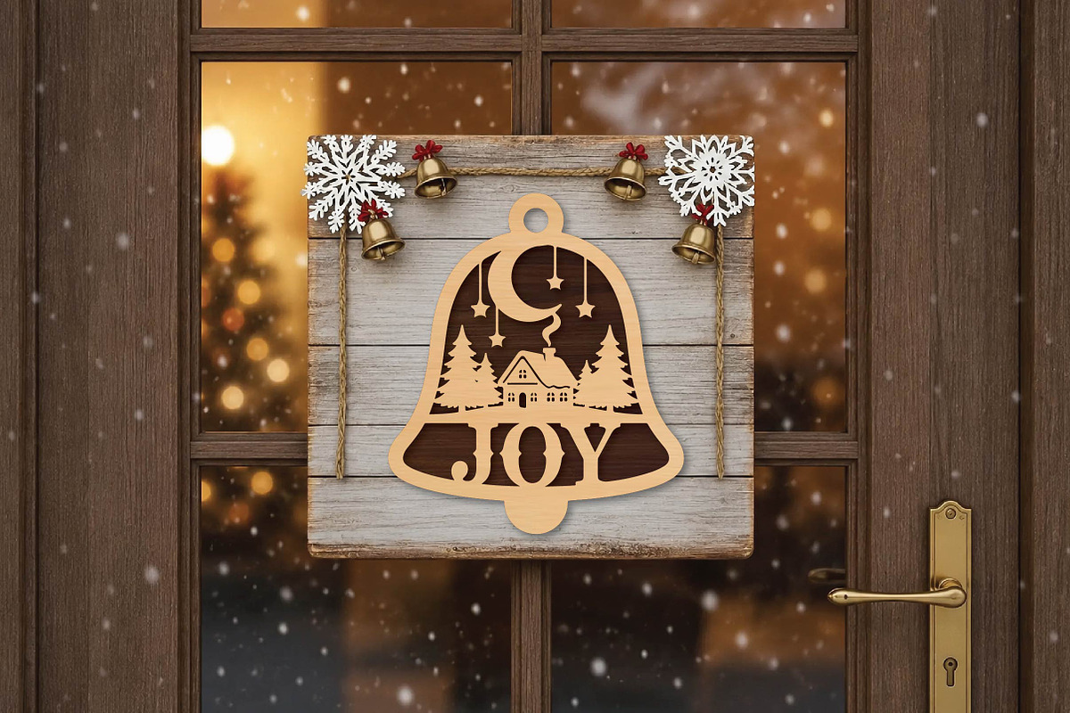 Joy Christmas Bell Ornament SVG, an Object Graphic by DreamPrint404 (Photo 2 of 4)