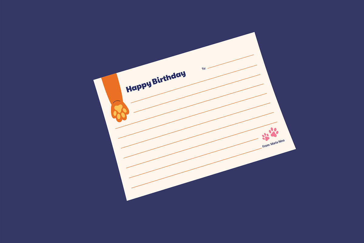Cute Kids Birthday Greeting Card, a Card Template by Neermana (Photo 4 of 4)