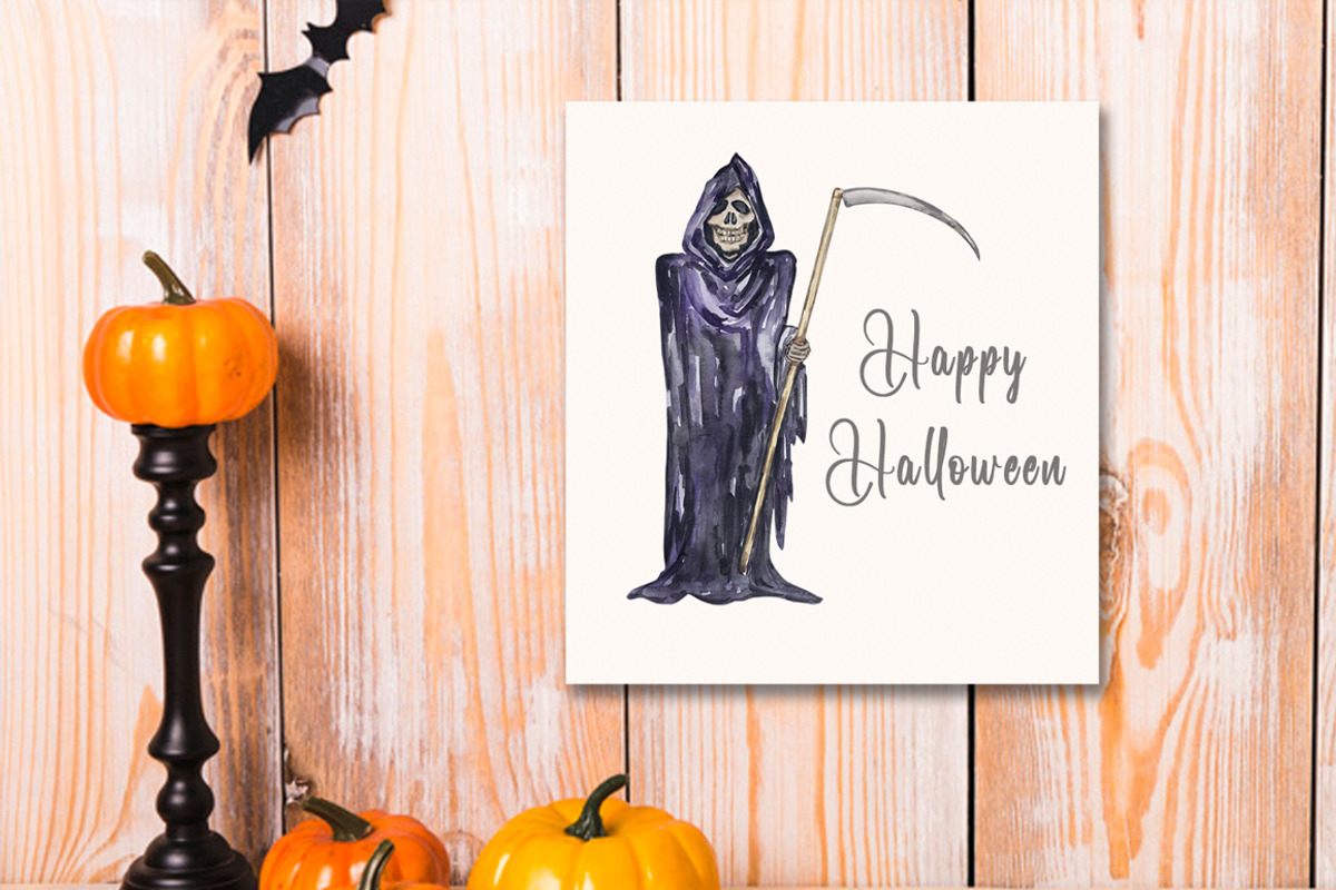 Watercolor Happy Halloween Clipart, a Seasonal Illustration by SvetaArtStore (Photo 5 of 8)