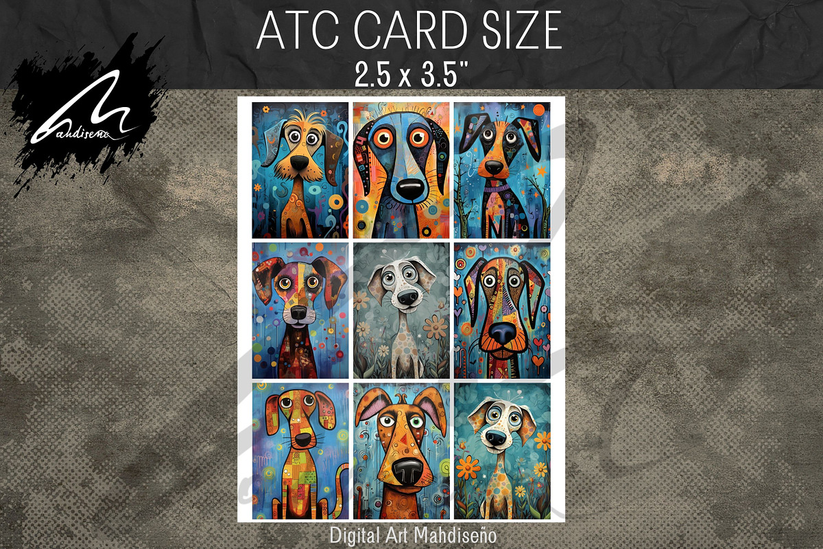 Whimsical Colorful Dog Papers, an Animal Illustration by Digital Art Mahdiseño (Photo 9 of 9)