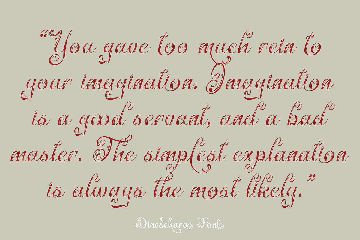 Dineschara Elegant Script, a Script Font by TypeClassHeroes (Photo 2 of 10)