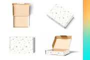 Mailing Box 4x Mock-ups, a Print Template by Mocca Mockups Store (Thumbnail 1 of 5)