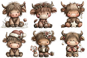 Cute & Funny Christmas Highland Cow, an Illustration by Craft Nest (Thumbnail 11 of 11)
