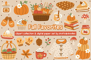 Fall Favorites Clipart and Patterns
