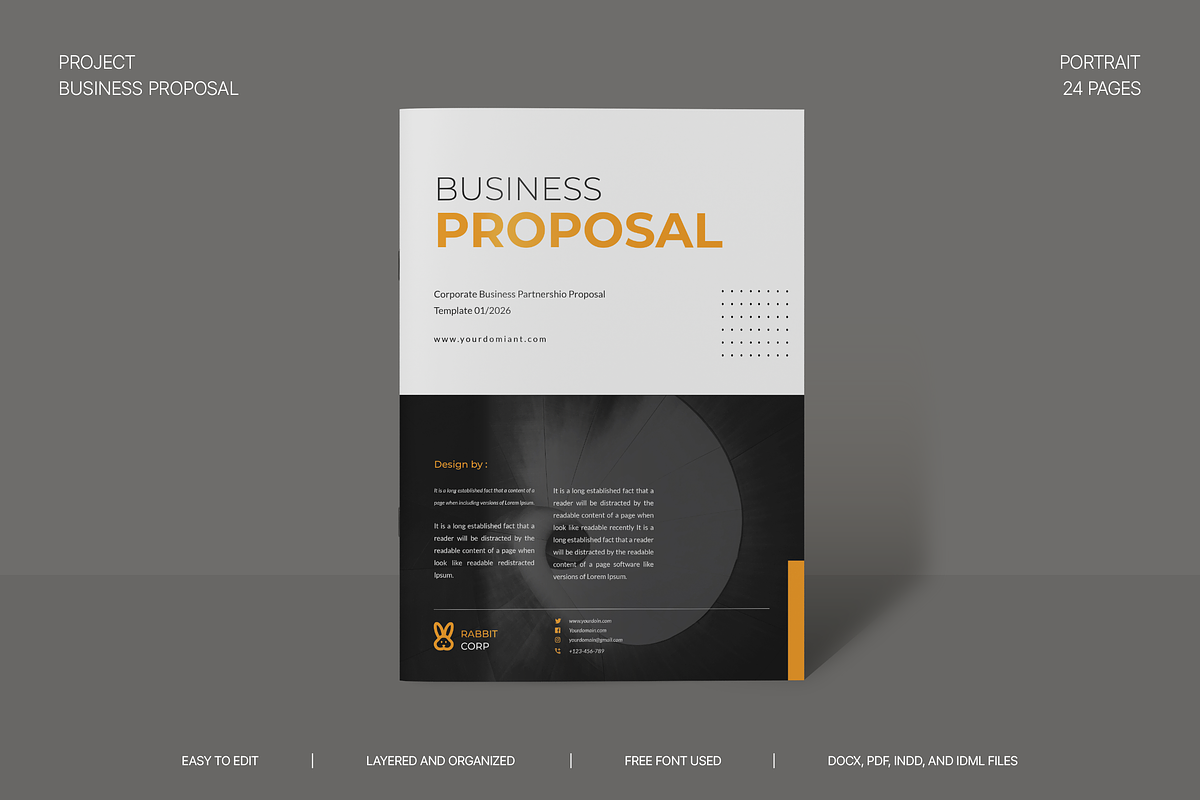 Project Business Proposal Template, a Brochure Template by TMint Play (Photo 1 of 8)